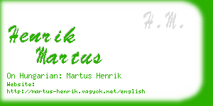 henrik martus business card